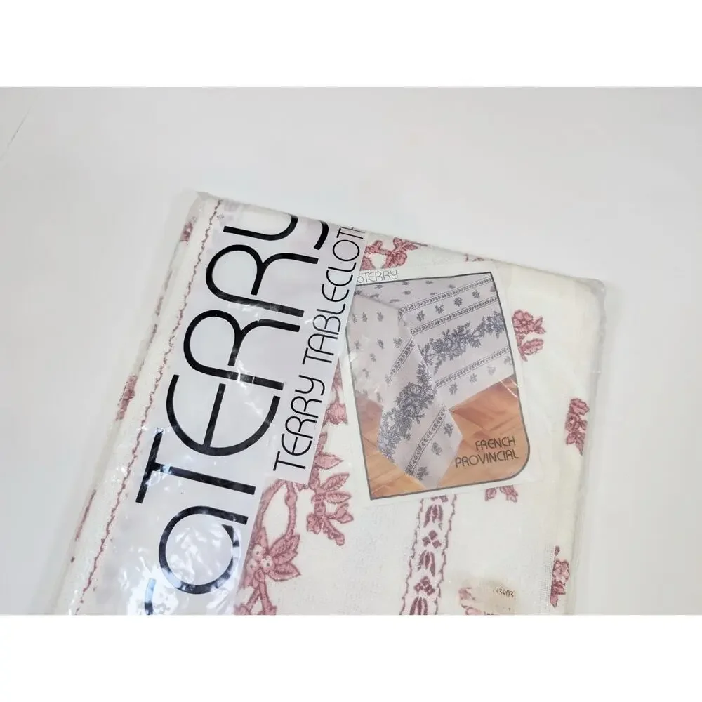 Vintage Tablecloth Square 54 x 54 House of Zurich Ultra Terry French Provincial
